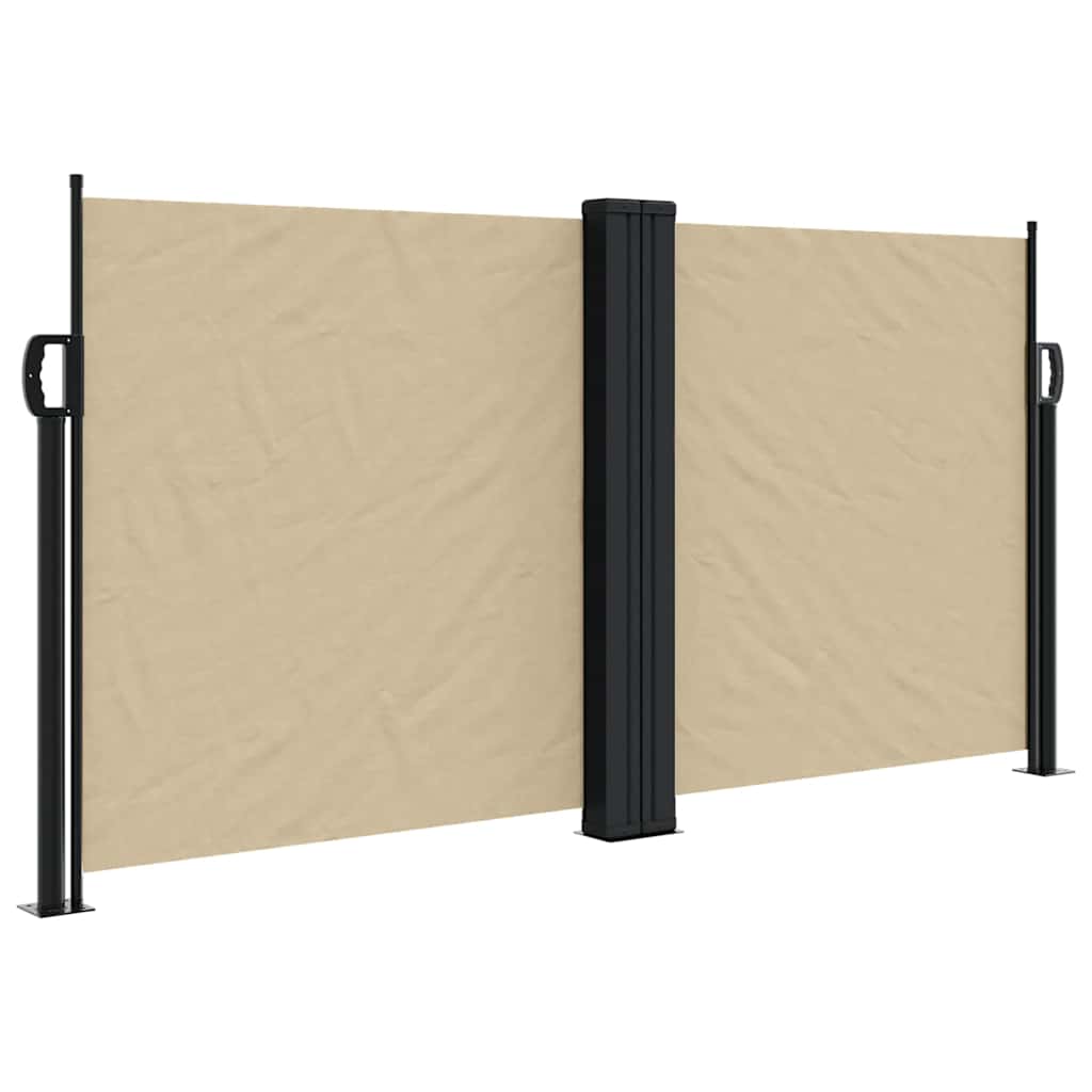 Vidaxx ausziehbarer Windschutz 120x1000 cm beige