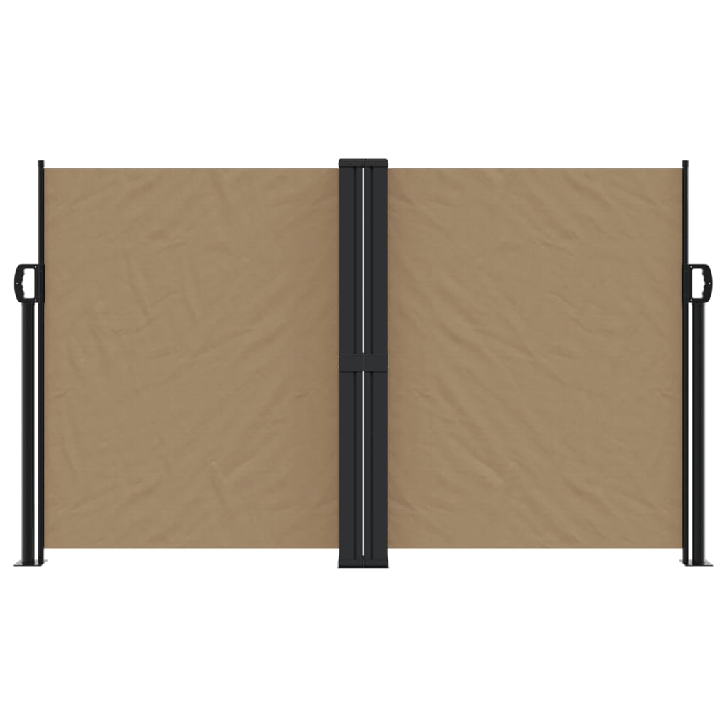 Vidaxx ausziehbarer Windschutz 140x1000 cm Taupe