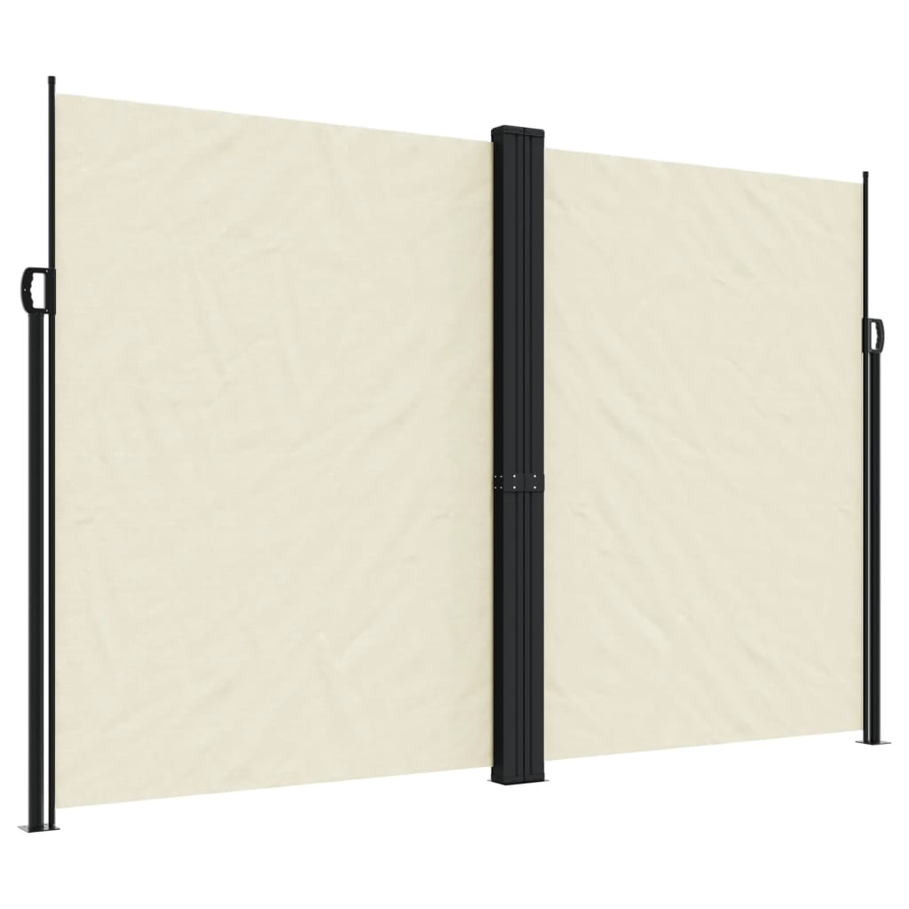 Vidaxx ausziehbarer Windschutz 220x1000 cm cremefarben