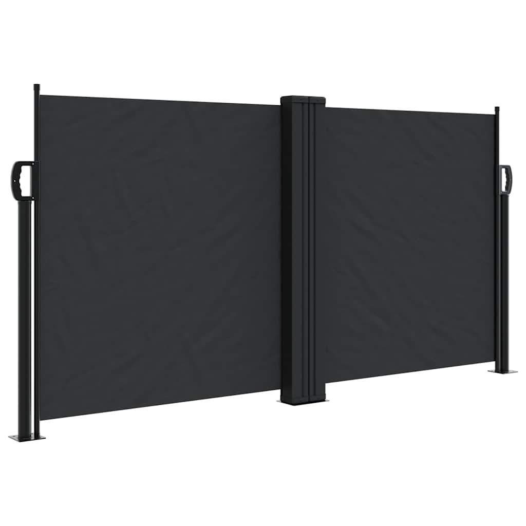 Vidaxx ausziehbarer Windschutz 120x1200 cm schwarz