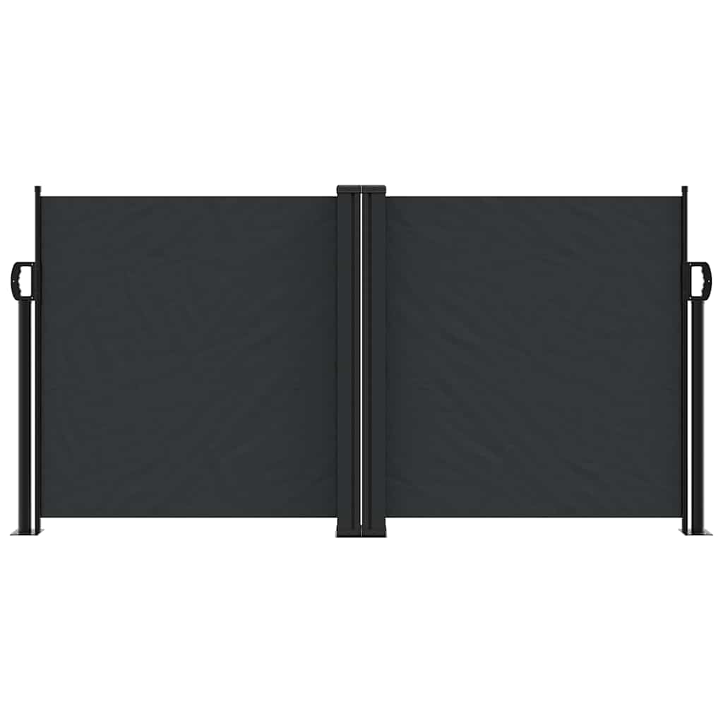 Vidaxx ausziehbarer Windschutz 120x1200 cm schwarz