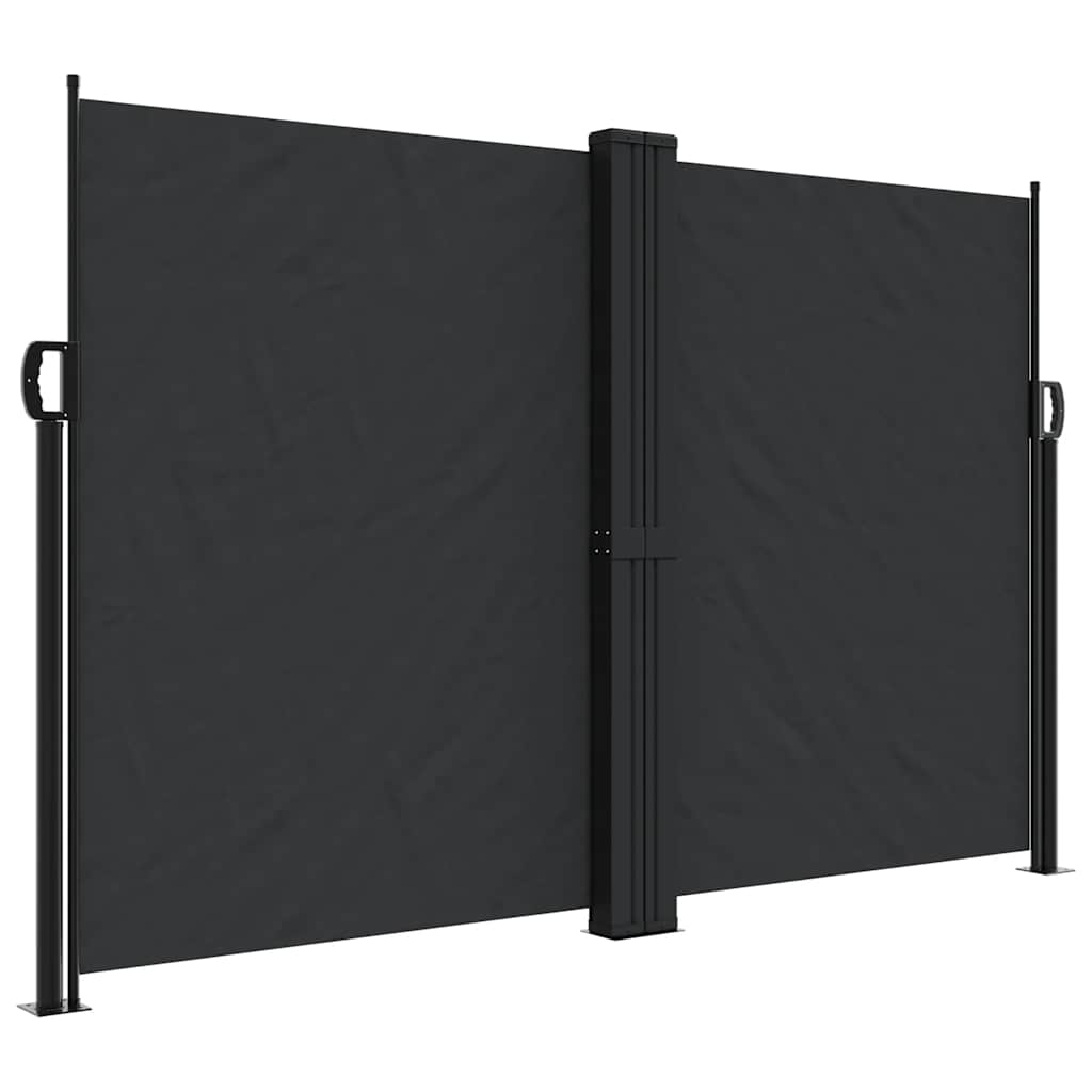 Vidaxx ausziehbarer Windschutz 160x1200 cm schwarz