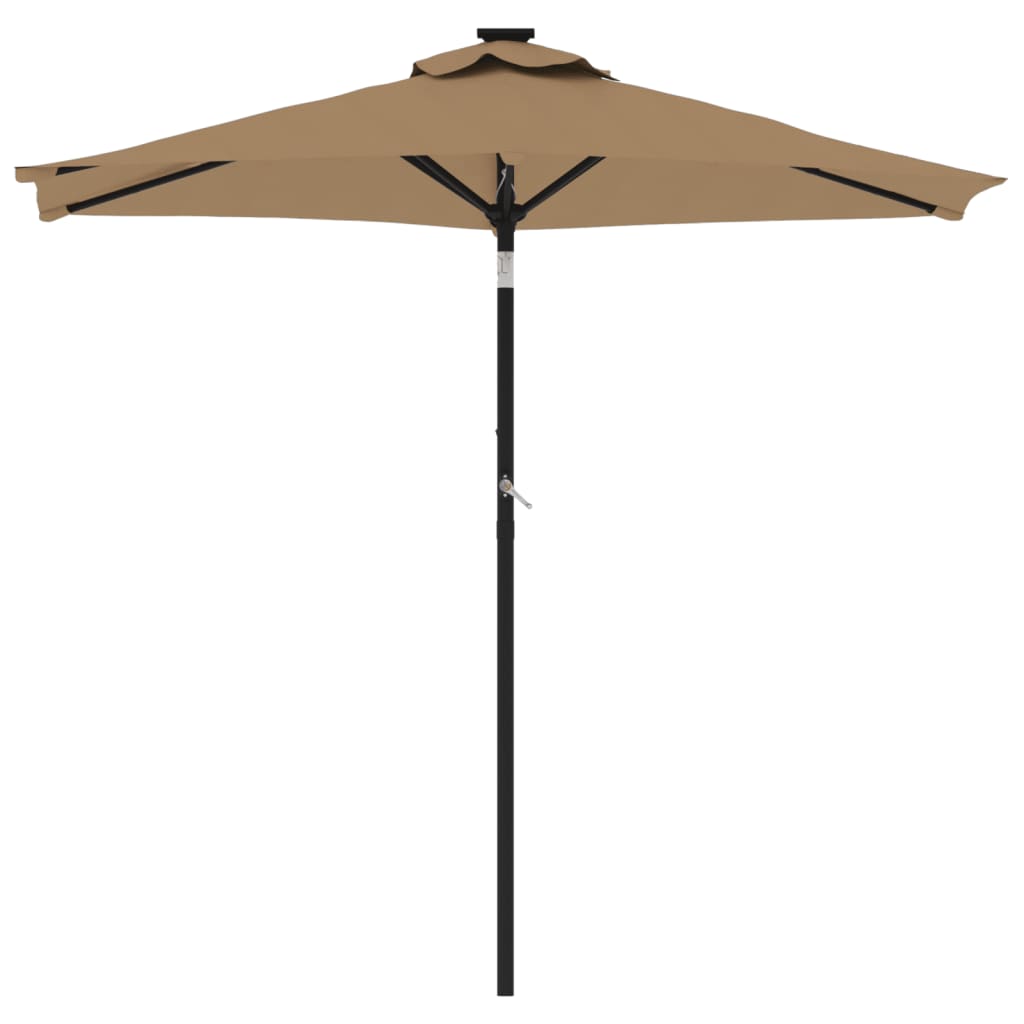 Vidaxx Sonnenschirm mit Stahlmast 225x225x212 cm Taupe