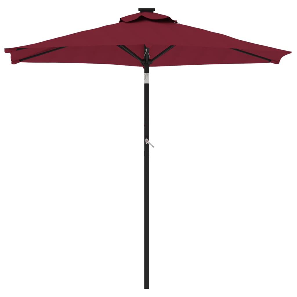 VidaXL Sonnenschirm mit Stahlstange 225x225x212 cm Burgunderrot