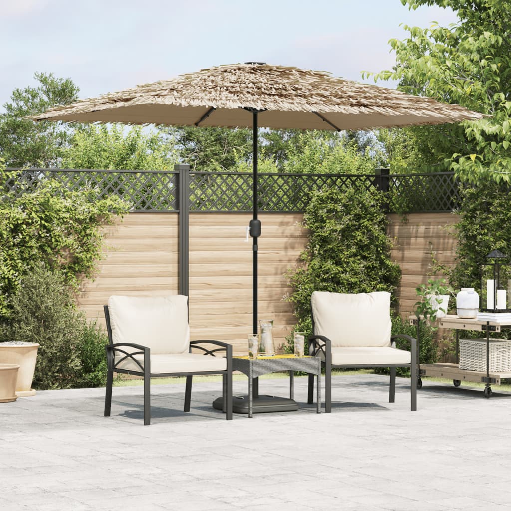 Vidaxx Sonnenschirm mit LEDs und Stahlmast 248x248x248 cm braun