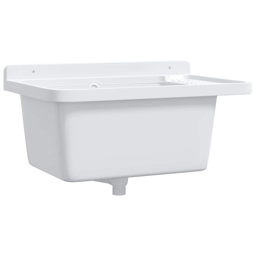 Vidaxx Waschbecken Wandmontage 60x40x28 cm Harz weiß