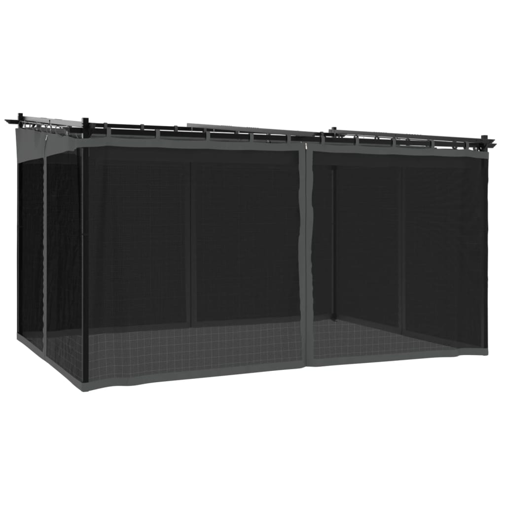 Vidaxx Pavillon mit Gitterseitenwänden 4x3 m Stahl Anthrazit