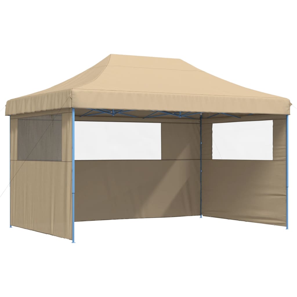 Vidaxx faltbares Pop-up-Partyzelt mit 3 Seitenwänden beige