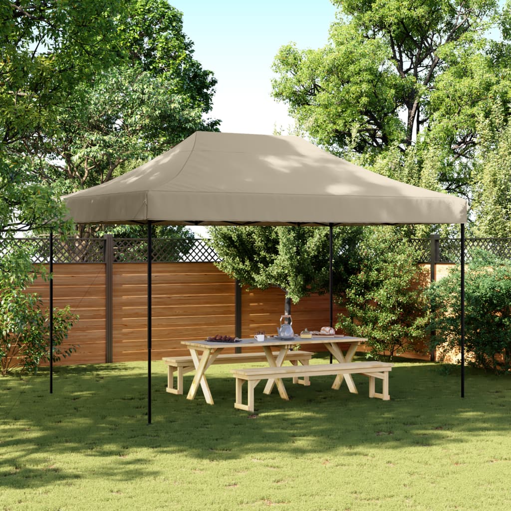 VidaXL Partyzelt faltbar Pop-Up 410x279x315 cm Taupe