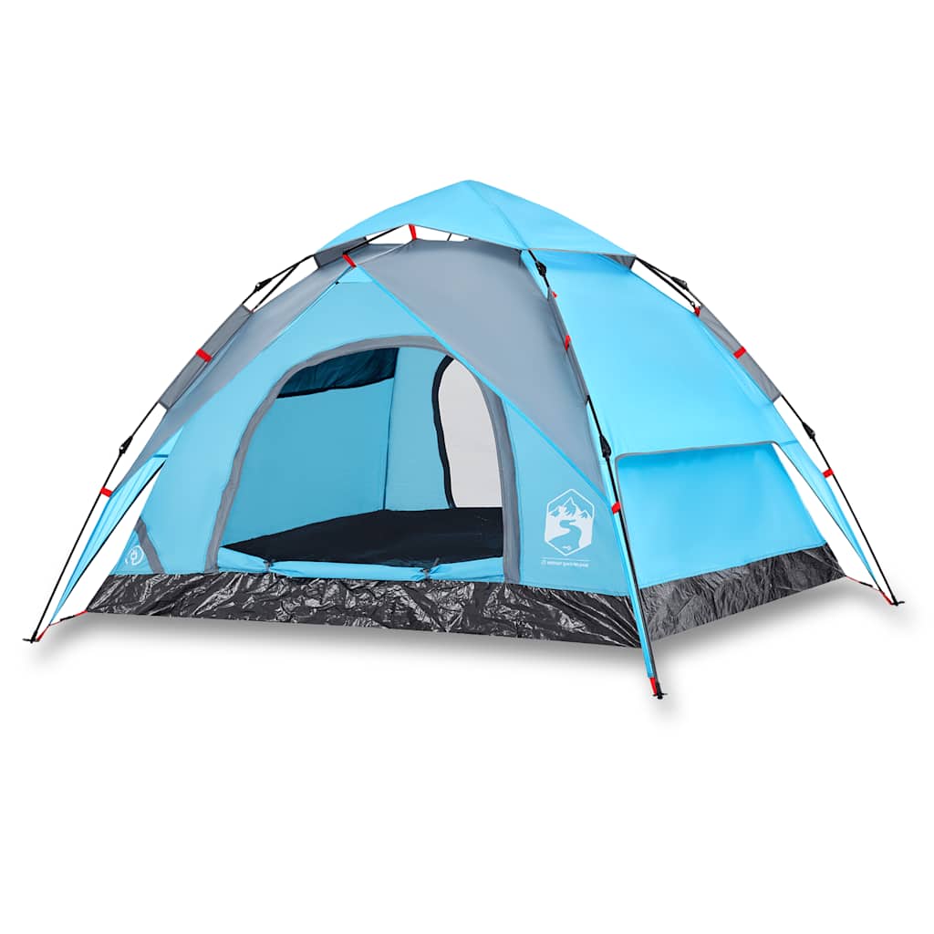 Vidaxl Kuppelzelt 3-Personen-Schnellspanner blau