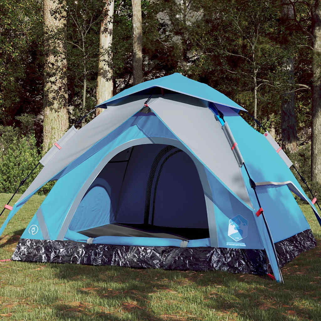 Vidaxl Kuppelzelt 4-Personen Schnellspanner blau