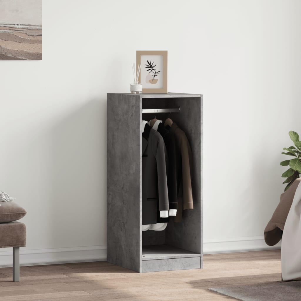 Vidaxxl Kleiderschrank 48x41x102 cm Holzwerkstoff Betongrau