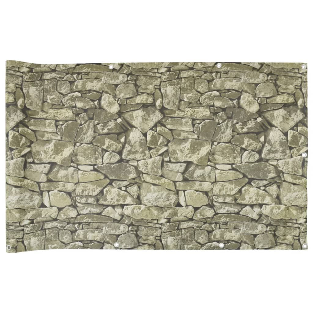 Vidaxx Balkonsichtschutz Steinmuster 300x90 cm PVC