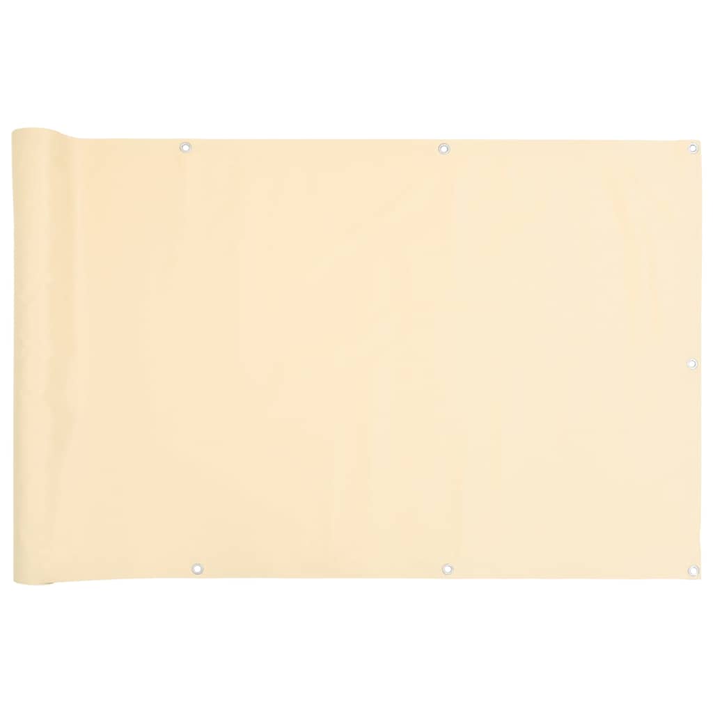 Vidaxx Balkonschirm 300x120 cm PVC cremefarben