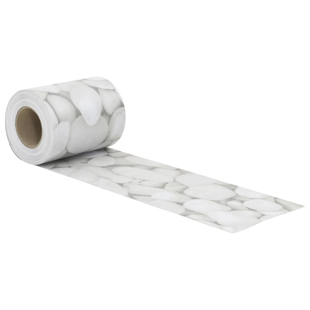 Vidaxxl Garten-Sichtschutz Marmor-Kiesmuster 35x0,19 m PVC grau