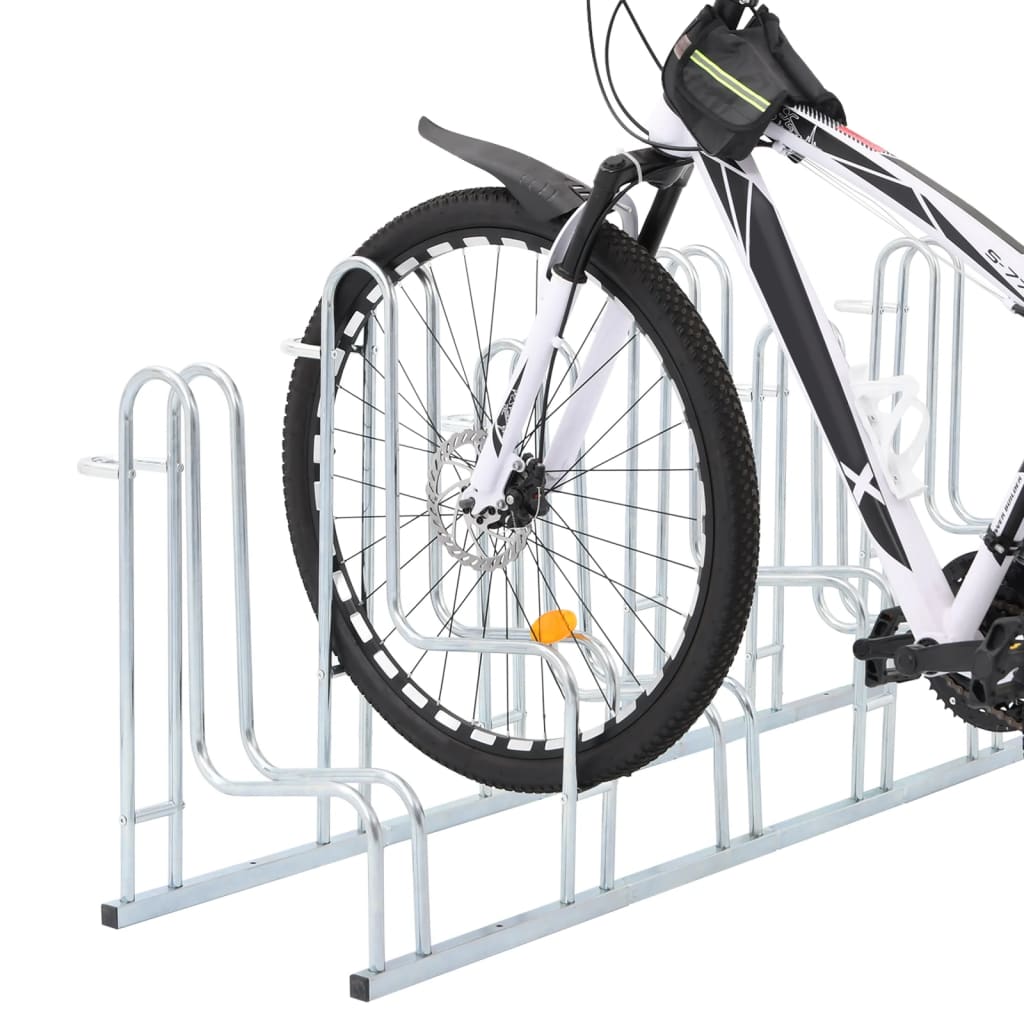 VidaXL Fahrradständer für 6 Fahrräder, freistehend aus verzinktem Stahl