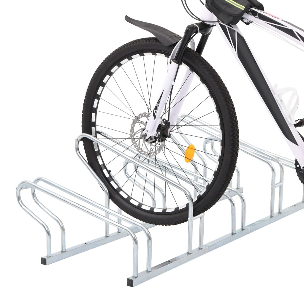 VidaXL Fahrradständer für 5 Fahrräder, freistehend aus verzinktem Stahl