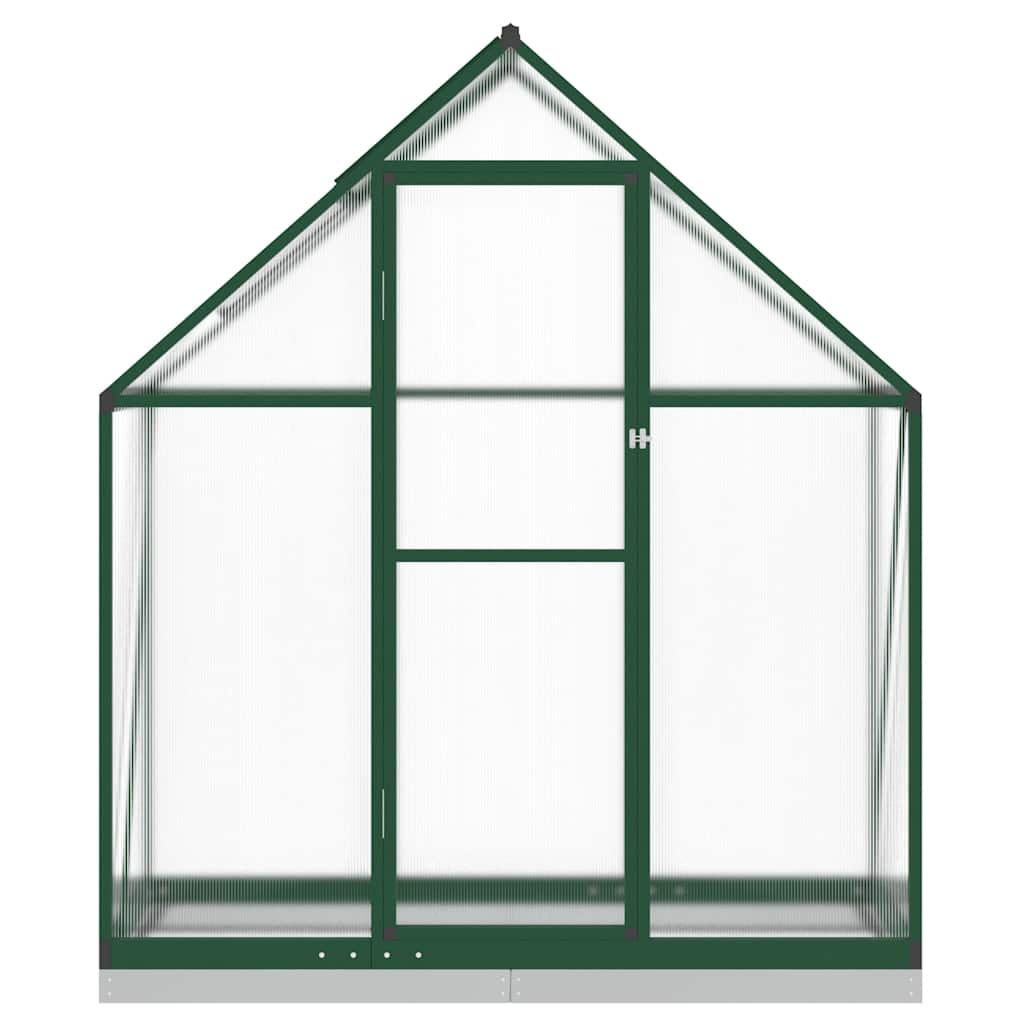 Vidaxx Gartengewächshaus mit Grundgestell 169x58x202 cm Aluminium grün