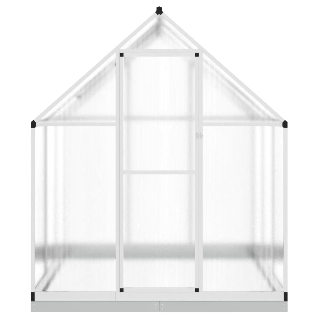 VidaXL Gartengewächshaus mit Grundgestell 169x169x202 cm Aluminium silberfarben