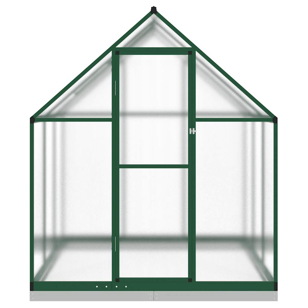 VidaXL Gartengewächshaus mit Grundrahmen 169x169x202 cm Aluminium grün