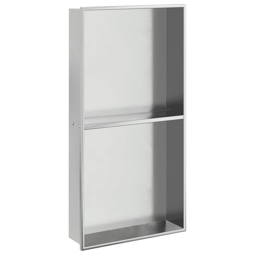 Vidaxx Duschnische 32x62x9 cm Edelstahl silber gebürstet