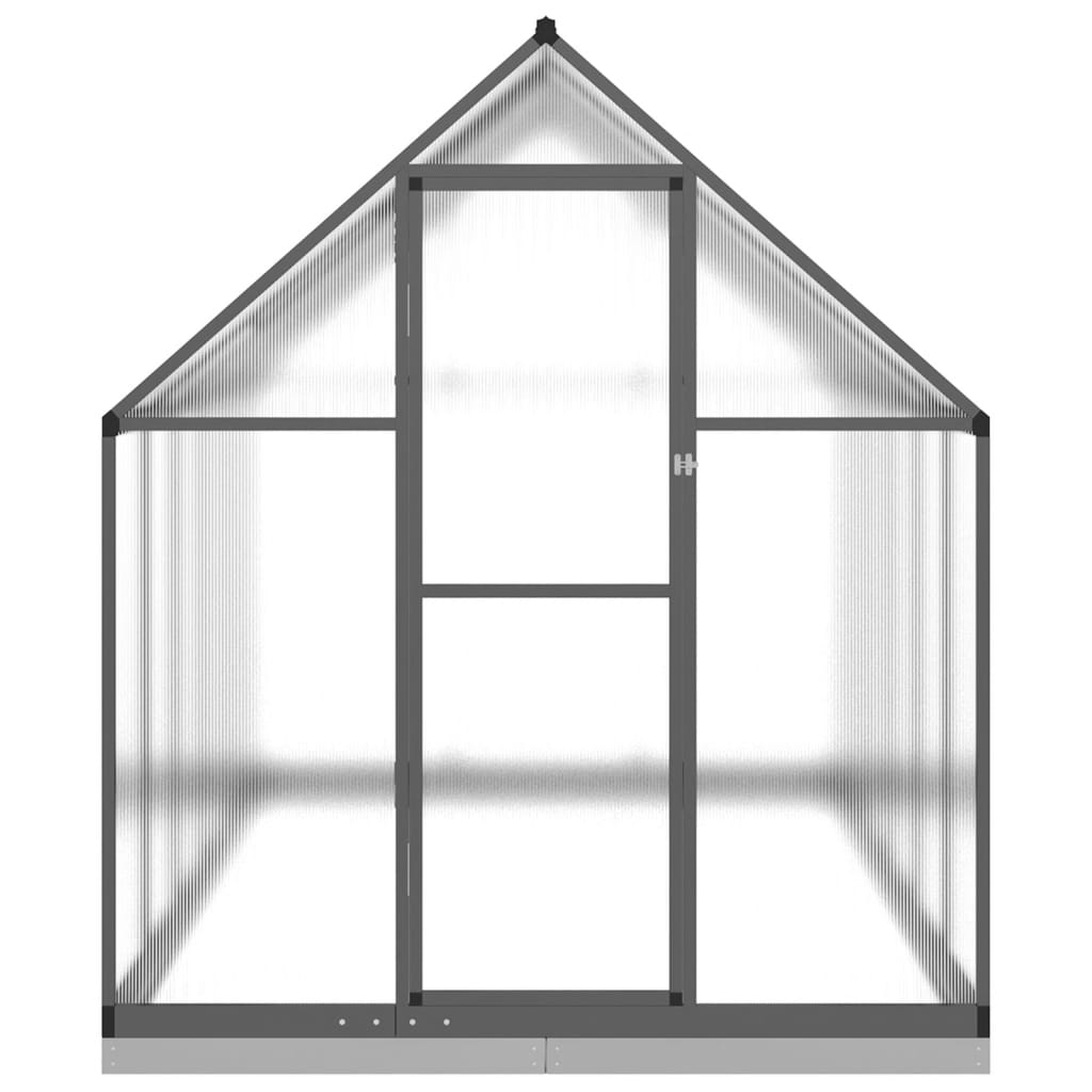 VidaXL Gartengewächshaus mit Grundrahmen 334x169x202 cm, Farbe Aluminium Anthrazit