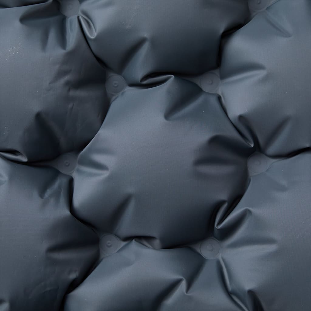 Vidaxl Campingmatratze mit Kissen selbstaufblasend 2-Personen grau