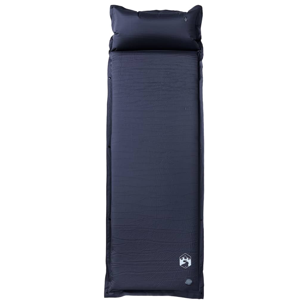 Vidaxl Campingmatratze mit Kissen selbstaufblasend 1-Personen grau