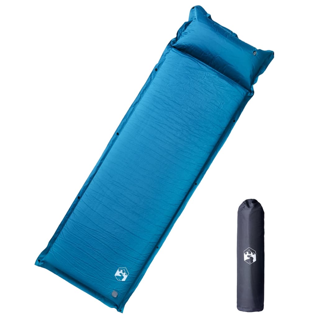 Vidaxl Campingmatratze mit Kissen selbstaufblasend 1-Personen Türkis