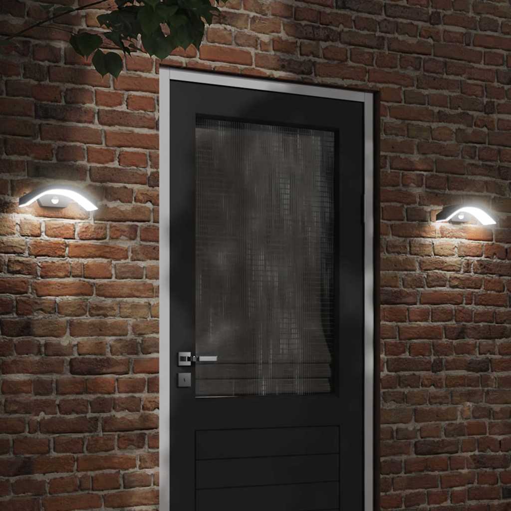 Vidaxx Außenwandleuchte LED mit Sensoren, Aluminiumguss schwarz