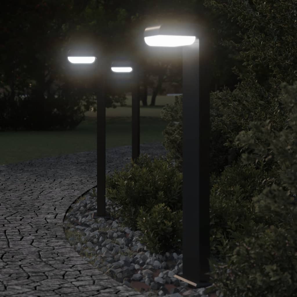 Vidaxx Außenstehleuchten 3 Stk. 80 cm Aluminiumguss schwarz