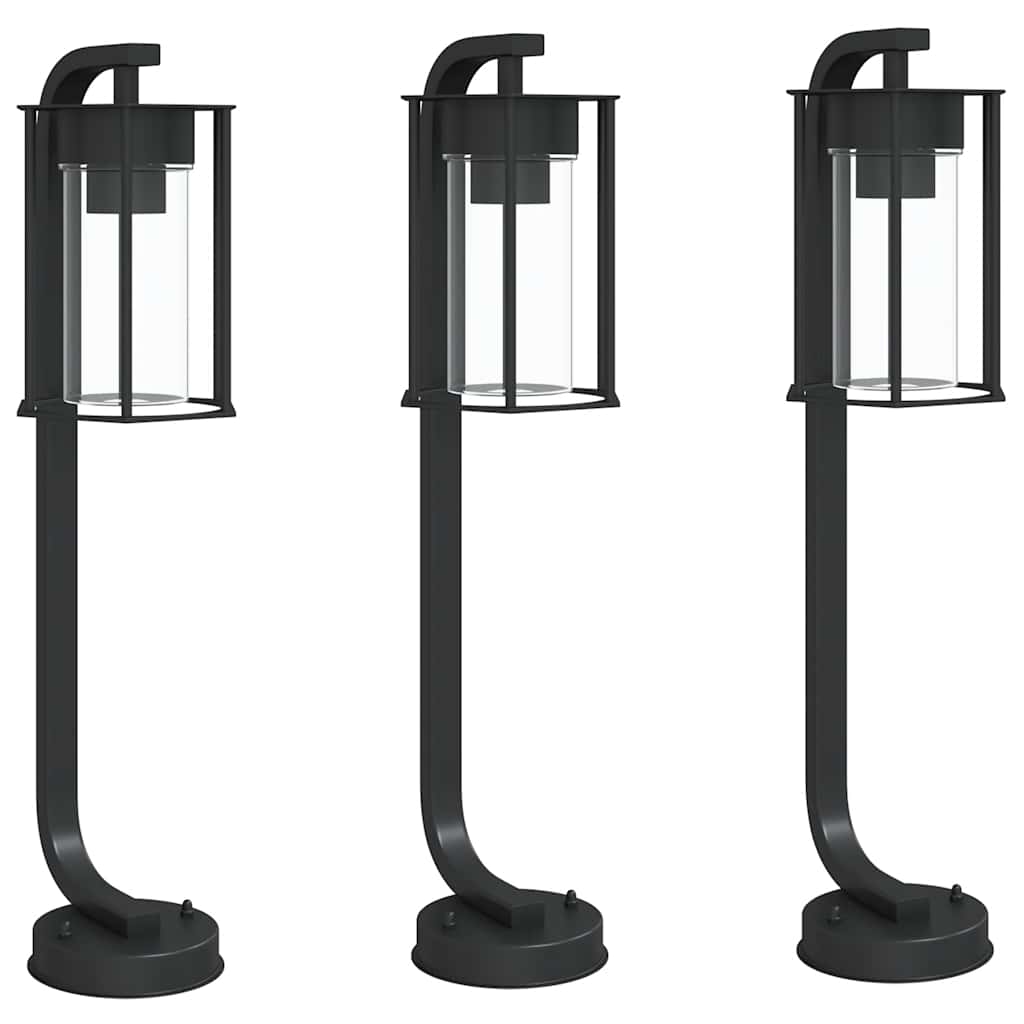 Vidaxx Außenstehleuchte 3 Stk. 60 cm Edelstahl schwarz