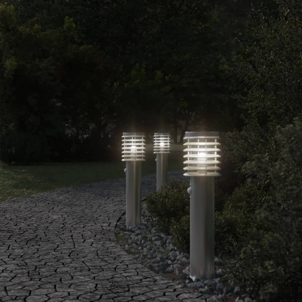 Vidaxxl Außenstehleuchte mit Sensor 60 cm Edelstahl silber