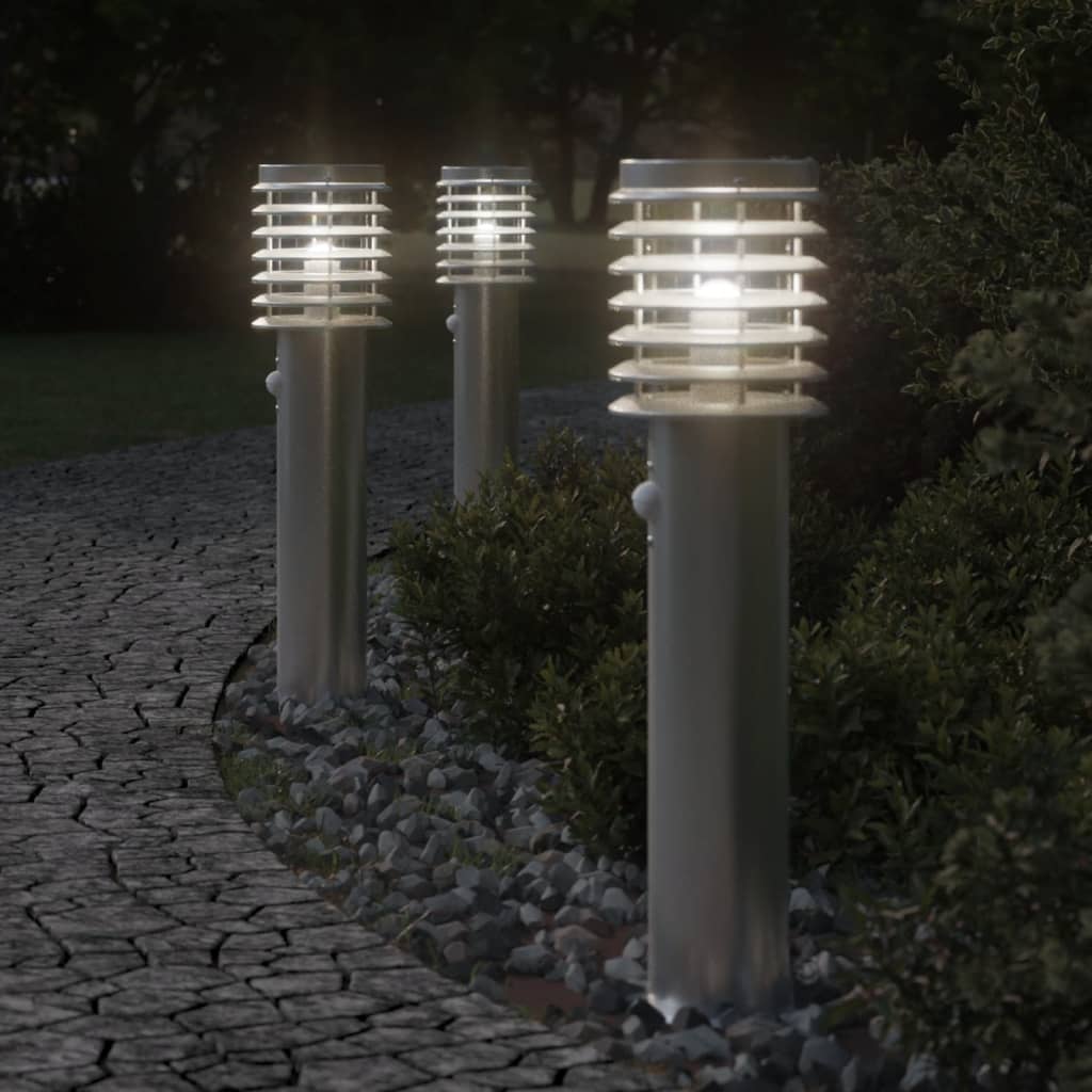 Vidaxxl Außenstehleuchte mit Sensor 60 cm Edelstahl silber