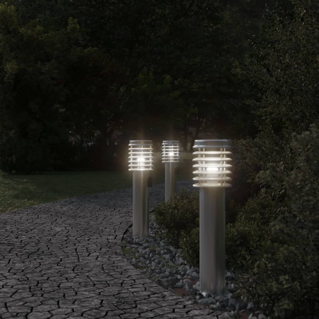 Vidaxx Außenstehleuchte mit Fassung 60 cm Edelstahl Silber
