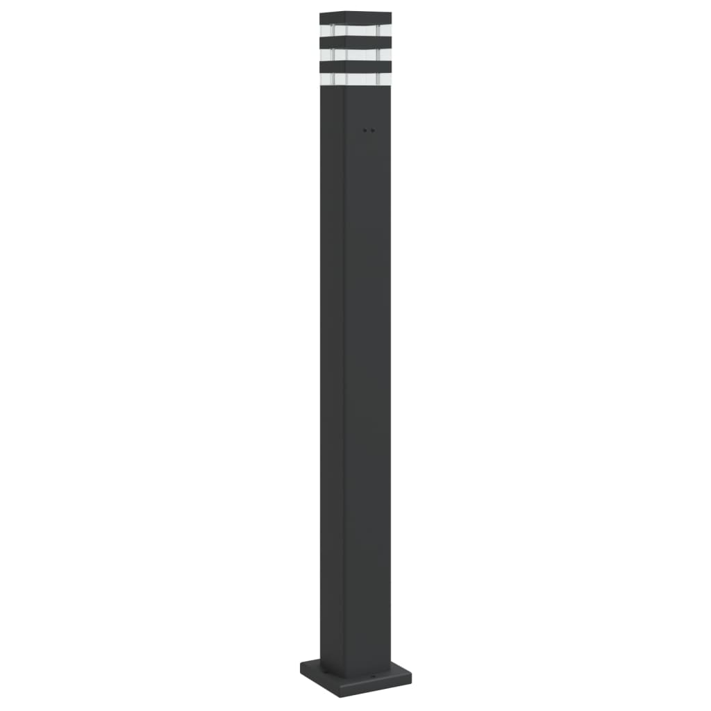 VidaXL Außenstehleuchte mit Fassung 110 cm Aluminium schwarz