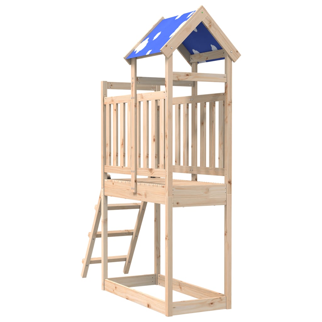 Vidaxx Spielturm mit Leiter 110,5x52,5x215 cm massives Kiefernholz
