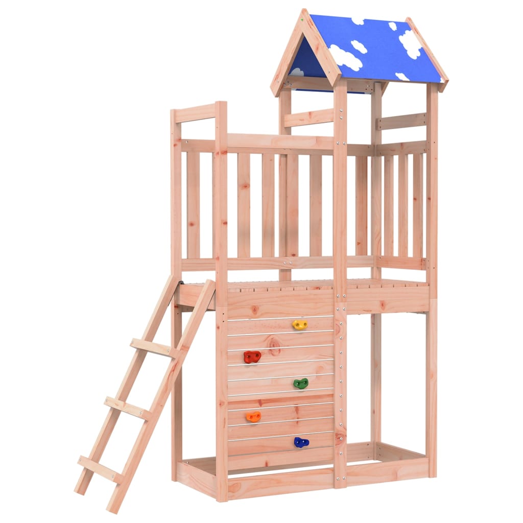 VidaXL Spielturm mit Felswand 110,5x52,5x215 cm Douglasie