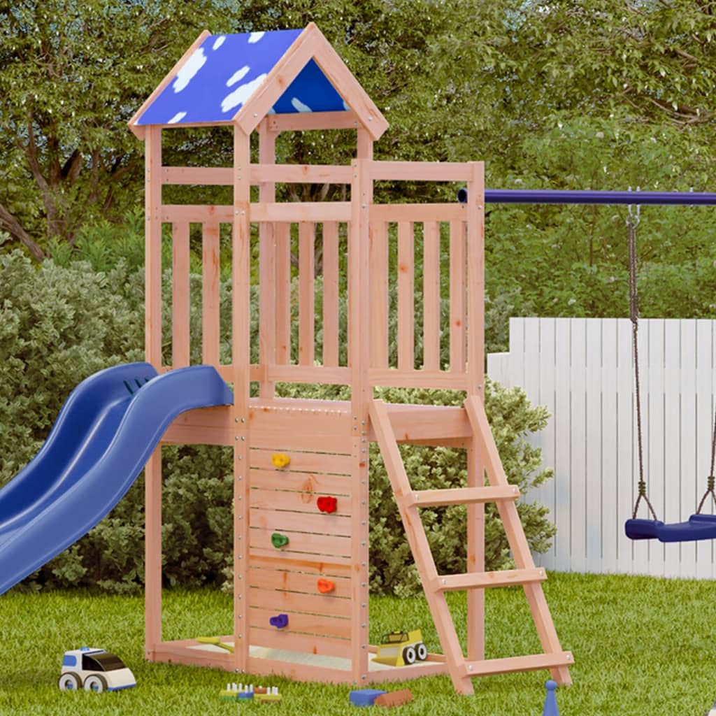 VidaXL Spielturm mit Felswand 110,5x52,5x215 cm Douglasie