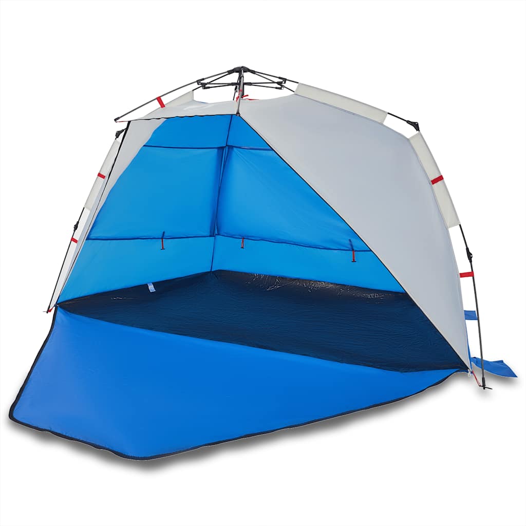 VidaXL Strandzelt 3-Personen wasserdicht Schnellspanner azurblau