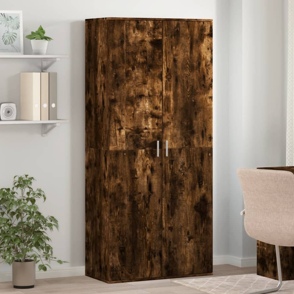 VidaXL Schuhschrank 80x39x178 cm Holzwerkstoff, geräucherte Eiche
