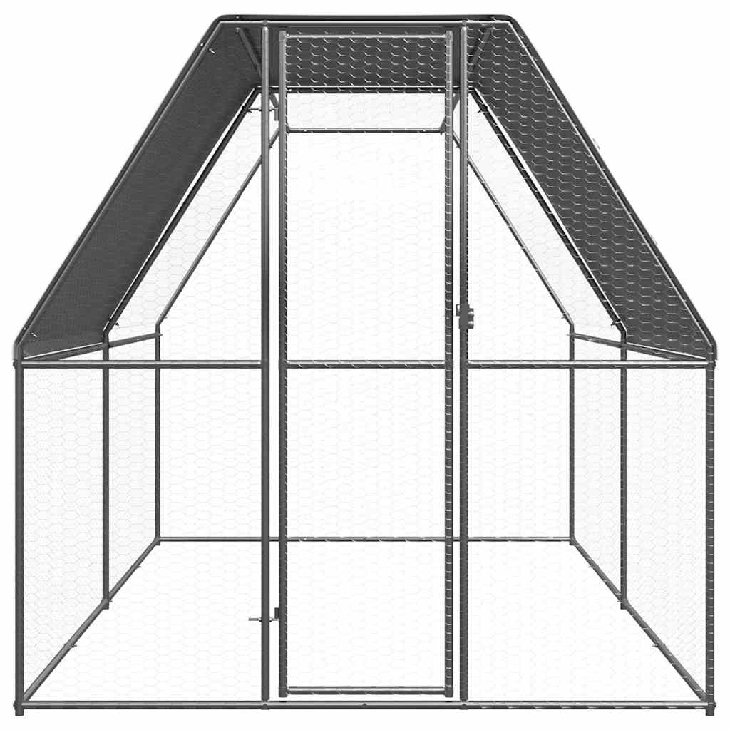 VidaXL Hühnerstall 2x4x2 m aus verzinktem Stahl