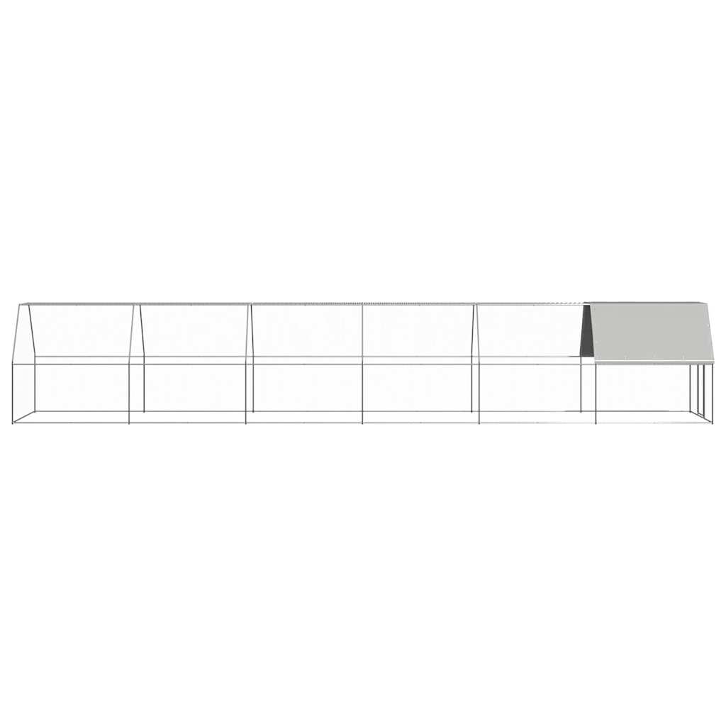 VidaXL Hühnerstall 2x12x2 m aus verzinktem Stahl