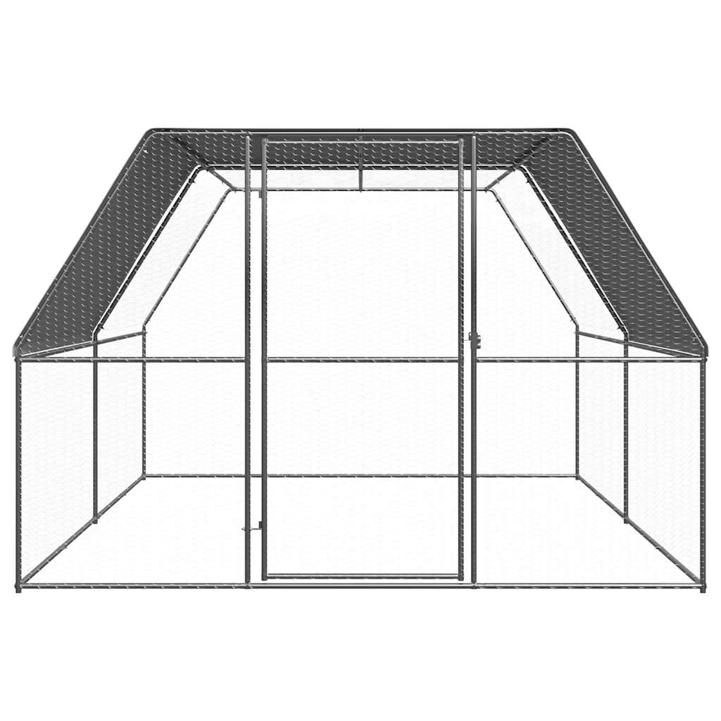 VidaXL Hühnerstall 3x4x2 m aus verzinktem Stahl