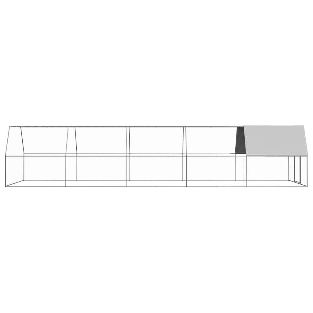 VidaXL Hühnerstall 3x10x2 m aus verzinktem Stahl