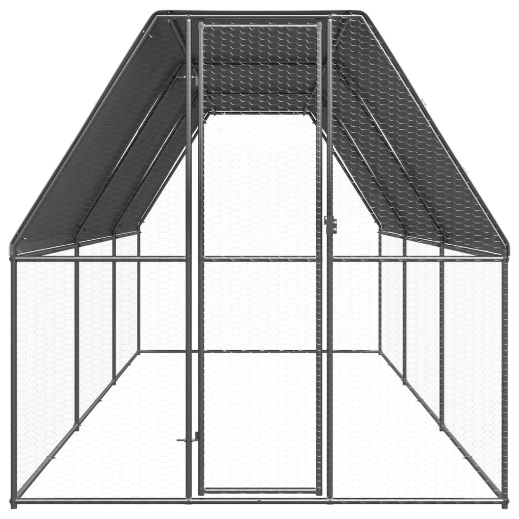 VidaXL Hühnerstall 2x6x2 m aus verzinktem Stahl