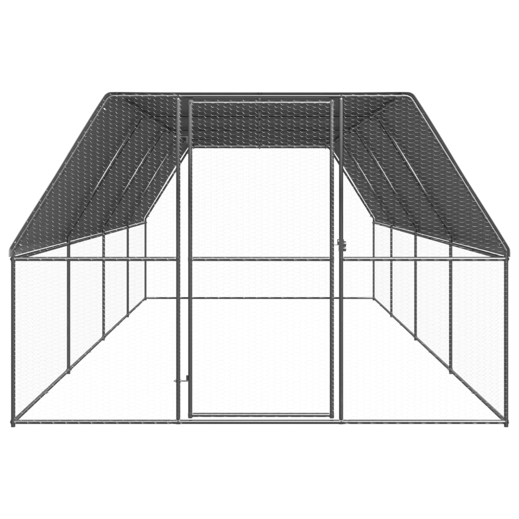 VidaXL Hühnerstall 3x8x2 m aus verzinktem Stahl