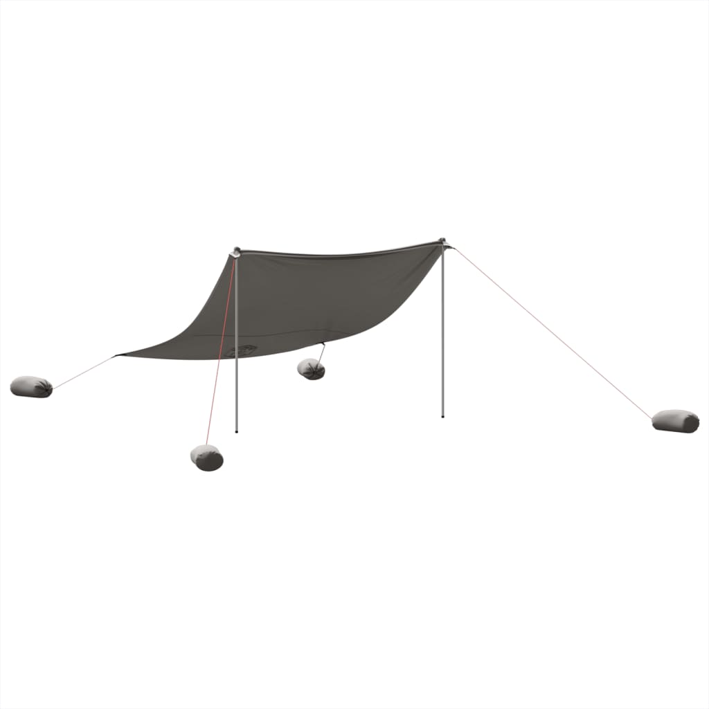Vidaxx Strandmarkise mit Sandankern 304x300 cm grau