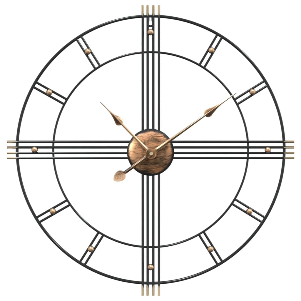 Vidaxx Wanduhr ø60 cm Eisen schwarz