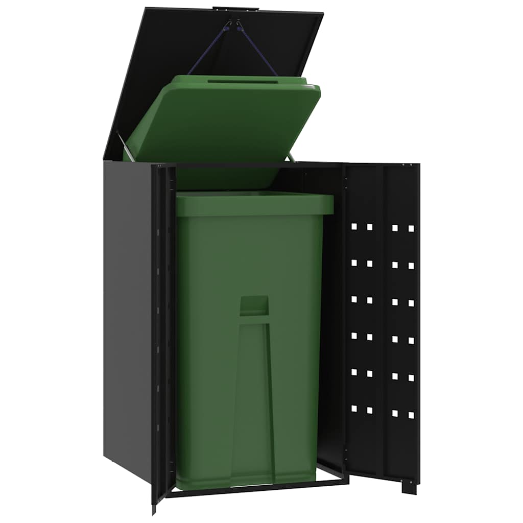 Vidaxx Containeraufbewahrung für 1 Container 69x79x117 cm aus schwarzem Stahl